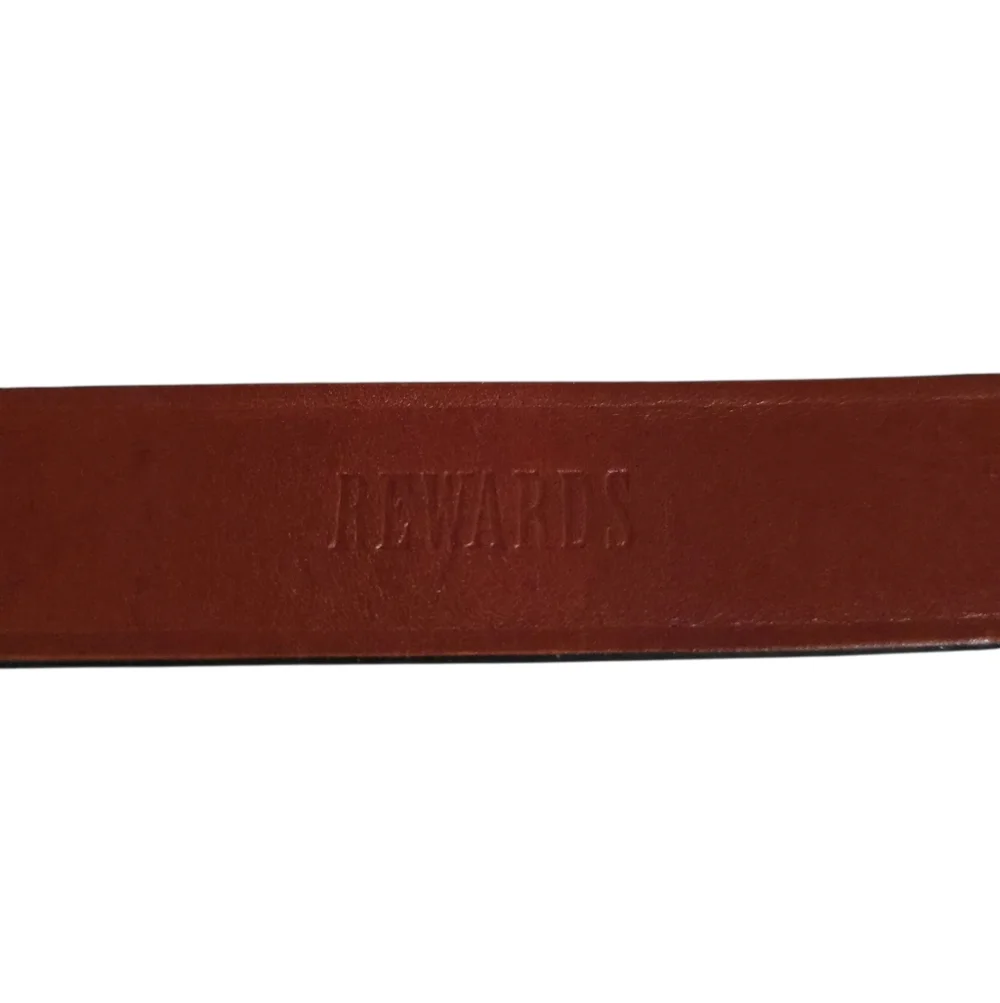 Rewards Tapered Leather Belt with Douglas Magnus Sterling Buckle Set Size 28
